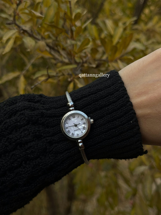 بنگل ساعتی رنگ سفید