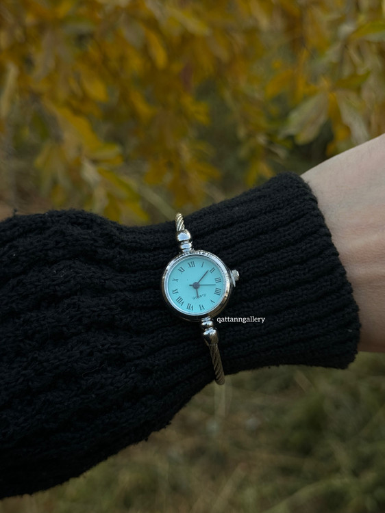 بنگل ساعتی رنگ ابی دریایی